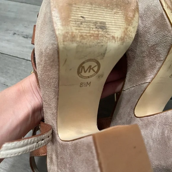 Michael kors platform sandals brown 8.5 - Picture 4 of 5